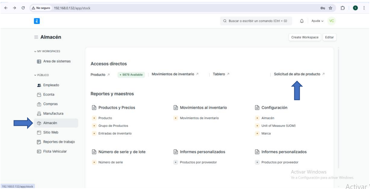 Procedimiento para realizar una solicitud de alta de producto en el ERP - Cover Image